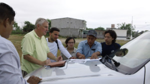 Local government officials provided the EWB team with a tour of Las Mercedes and the water treatment plant 